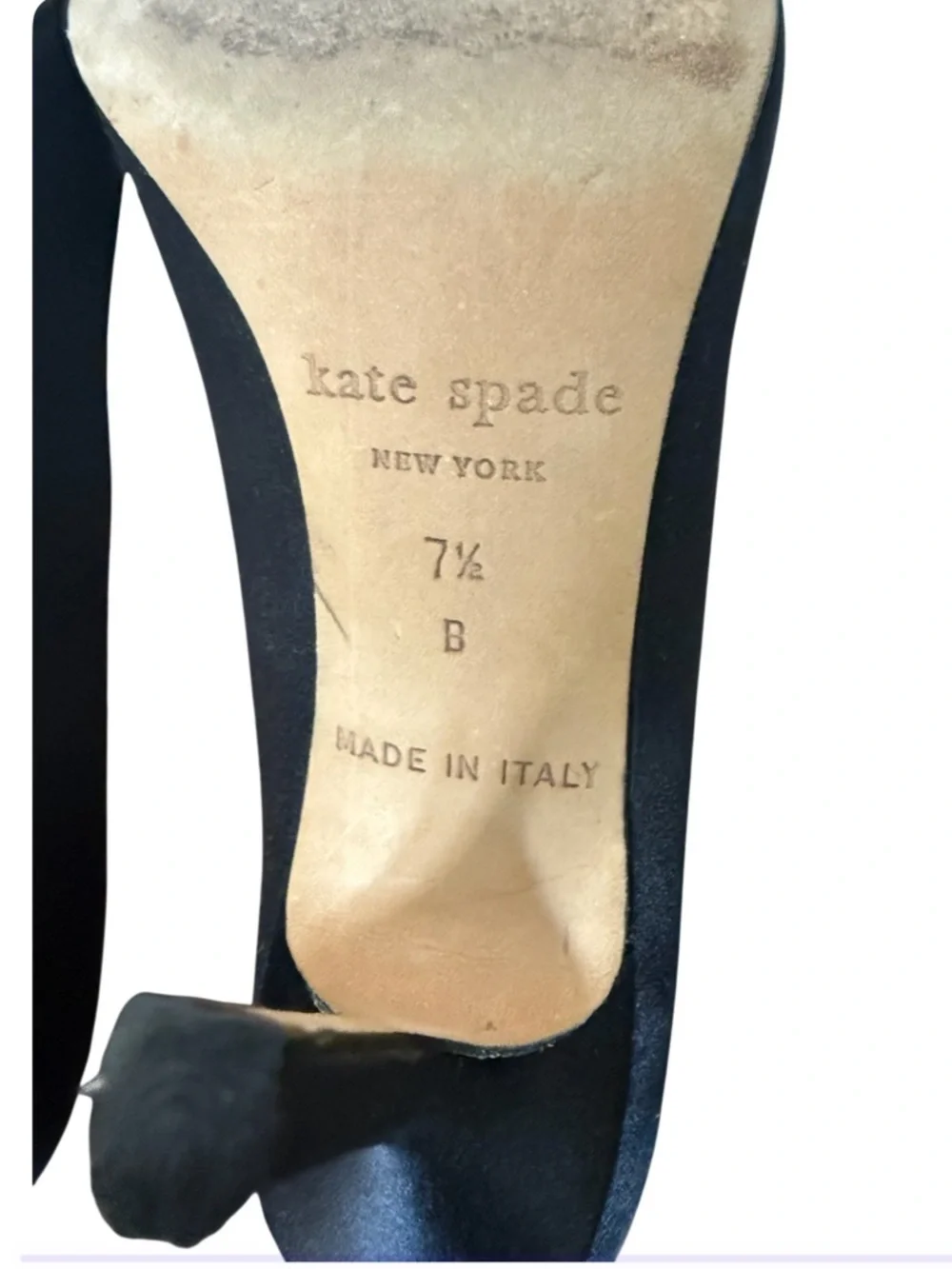 Kate Spade Black Pointed Toe Crystal Buckle Pumps-Size 7.5 Like New